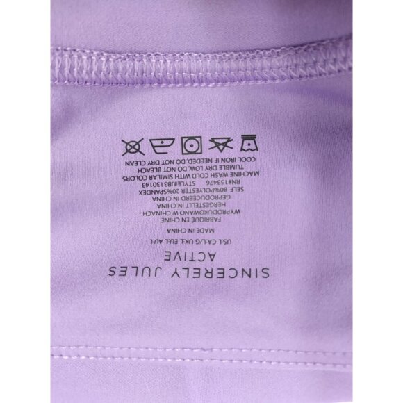 Purple Ruched Strap Sports Bra By Sincerely Jules Active, Size L. - Picture 3 of 9